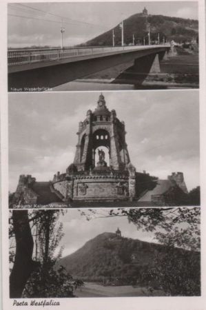 Porta Westfalica - u.a. Denkmal Kaiser Wilhelm I. - ca. 1960 Porta Westfalica - u.a. Denkmal Kaiser Wilhelm I. - ca. 1960