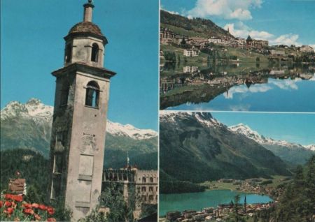 Schweiz - St. Moritz - Der schiefe Turm - ca. 1980 Schweiz - St. Moritz - Der schiefe Turm - ca. 1980