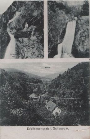 Ottenhöfen, Edelfrauengrab - 2 Teilbilder - ca. 1935 Ottenhöfen, Edelfrauengrab - 2 Teilbilder - ca. 1935
