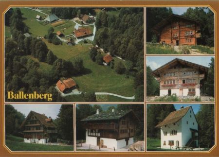 Schweiz - Hofstetten, Freilichtmuseum Ballenberg - u.a. Doppelwohnhaus - ca. 1980 Schweiz - Hofstetten, Freilichtmuseum Ballenberg - u.a. Doppelwohnhaus - ca. 1980