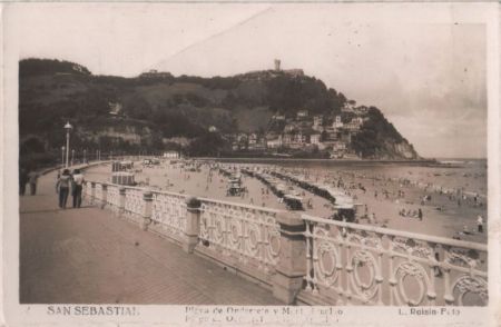 Spanien - San Sebastian - Playa de Ondarreta - 1953 Spanien - San Sebastian - Playa de Ondarreta - 1953