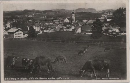 Scheidegg - Wo die Herden weiden gehn - 1937 Scheidegg - Wo die Herden weiden gehn - 1937