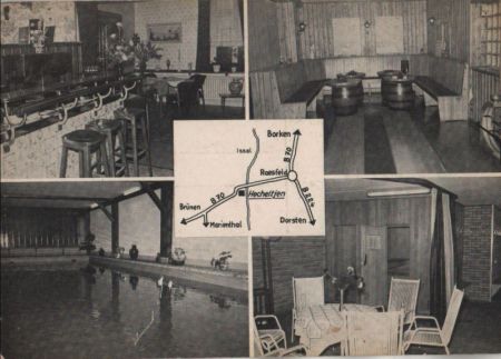 Hamminkeln-Brünen - Hotel Hecheltjens Hof - ca. 1965 Hamminkeln-Brünen - Hotel Hecheltjens Hof - ca. 1965