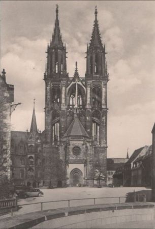 Meißen - Dom, Westfassade - 1975 Meißen - Dom, Westfassade - 1975