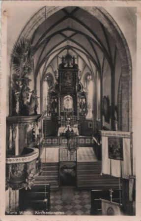 Österreich - Maria Wörth - Kircheninneres - 1955 Österreich - Maria Wörth - Kircheninneres - 1955