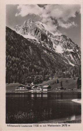 Mittenwald - Lautersee mit Wetterstein - 1952 Mittenwald - Lautersee mit Wetterstein - 1952