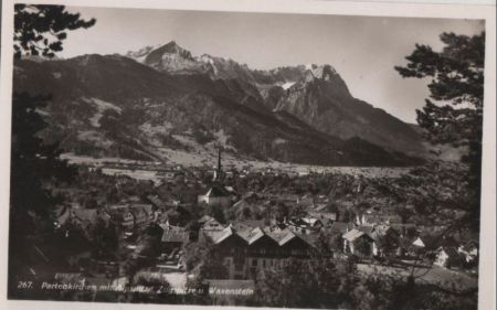 Partenkirchen - mit Alpspitze - ca. 1955 Partenkirchen - mit Alpspitze - ca. 1955