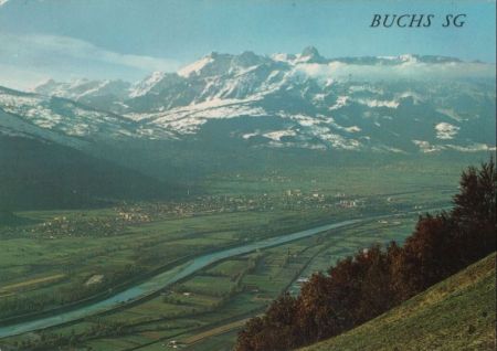 Schweiz - Buchs - mit Alpstein - ca. 1985 Schweiz - Buchs - mit Alpstein - ca. 1985