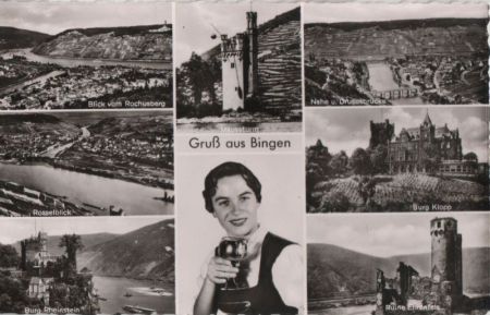 Bingen - u.a. Blick vom Rochusberg - ca. 1960 Bingen - u.a. Blick vom Rochusberg - ca. 1960