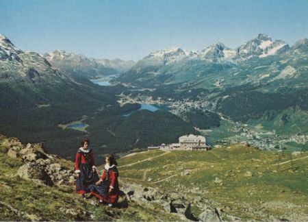 Schweiz - Muottas Muragl - mit Hotel Muottas Kulm - ca. 1980 Schweiz - Muottas Muragl - mit Hotel Muottas Kulm - ca. 1980