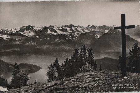 Schweiz - Unterwaldner Alpen - Blick vom Rigi-Känzeli - 1948 Schweiz - Unterwaldner Alpen - Blick vom Rigi-Känzeli - 1948