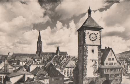 Freiburg - Münster und Schwabentor - ca. 1955 Freiburg - Münster und Schwabentor - ca. 1955