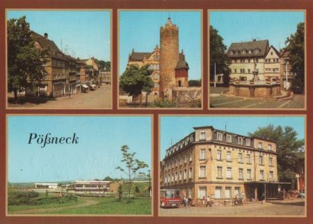 Pößneck - u.a. Weißer Turm - 1986 Pößneck - u.a. Weißer Turm - 1986