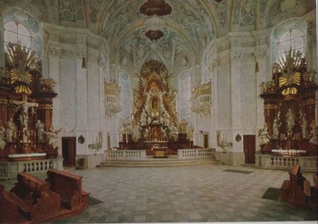 Gößweinstein - Basilika, Hochaltar mit Kreuz - ca. 1980 Gößweinstein - Basilika, Hochaltar mit Kreuz - ca. 1980