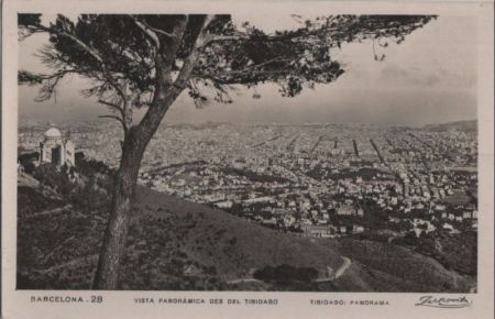 Spanien - Barcelona - Vista panoramica des del Tibidabo - 1933 Spanien - Barcelona - Vista panoramica des del Tibidabo - 1933