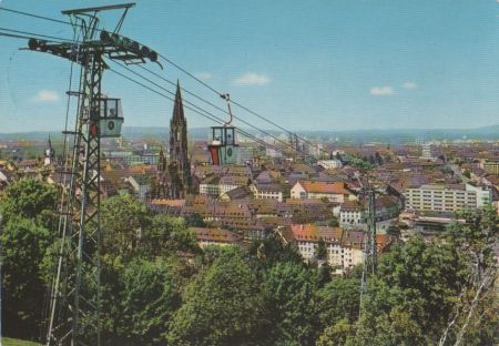 Freiburg im Breisgau - Schloßbergseilbahn - 1974 Freiburg im Breisgau - Schloßbergseilbahn - 1974