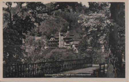Schwarzburg - auf der Schloßterrasse - 1953 Schwarzburg - auf der Schloßterrasse - 1953