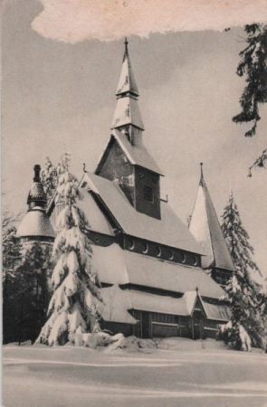 Goslar Hahnenklee - Bockswiese, Gustav-Adolf-Kirche - ca. 1960 Goslar Hahnenklee - Bockswiese, Gustav-Adolf-Kirche - ca. 1960