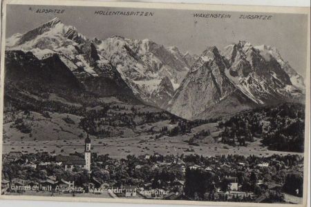 Garmisch-Partenkirchen - mit Alpspitze - 1932 Garmisch-Partenkirchen - mit Alpspitze - 1932