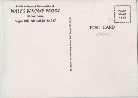 Sugar Hill (New Hampshire) - USA - Pollys Pancake Parlor Sugar Hill (New Hampshire) - USA - Pollys Pancake Parlor