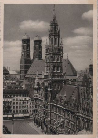 München - Rathaus, Frauentürme - ca. 1955 München - Rathaus, Frauentürme - ca. 1955