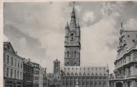Belgien - Gent - St. Bavo-Platz und Belfried - 1959 Belgien - Gent - St. Bavo-Platz und Belfried - 1959