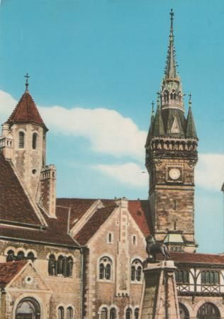 Braunschweig - Rathaus und Burglöwe - 1977 Braunschweig - Rathaus und Burglöwe - 1977