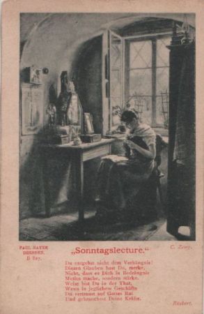 Sonntagslecture vor dem Fenster Sonntagslecture vor dem Fenster
