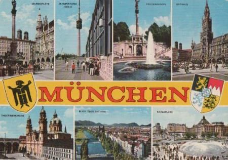 München u.a. Blick über Isar - 1975 München u.a. Blick über Isar - 1975