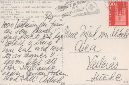 Genf / Genève - Schweiz - Stadt vom Luftzeug