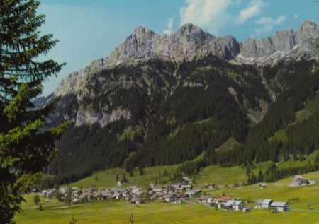 Österreich - Nesselwängle - mit Gimpelhaus - 1978 Österreich - Nesselwängle - mit Gimpelhaus - 1978