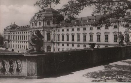 Würzburg - Hofgarten mit Residenz - ca. 1960 Würzburg - Hofgarten mit Residenz - ca. 1960
