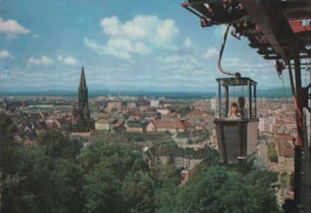 Freiburg - Schloßbergrestaurant Dattler - 1971 Freiburg - Schloßbergrestaurant Dattler - 1971