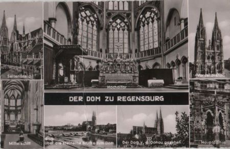 Regensburg - Dom, u.a. Mittelschiff - ca. 1960 Regensburg - Dom, u.a. Mittelschiff - ca. 1960