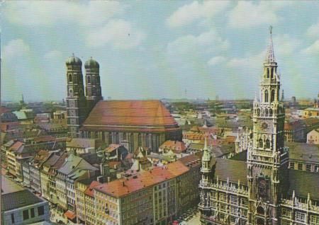 Frauenkirche und Rathaus in München - 1979 Frauenkirche und Rathaus in München - 1979