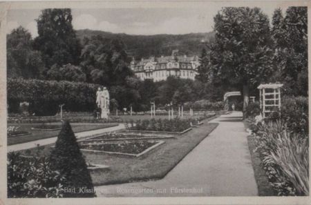 Bad Kissingen - Rosengarten und Fürstenhof - ca. 1950 Bad Kissingen - Rosengarten und Fürstenhof - ca. 1950