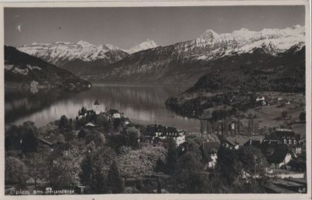 Schweiz - Spiez - mit Thunersee - 1935 Schweiz - Spiez - mit Thunersee - 1935