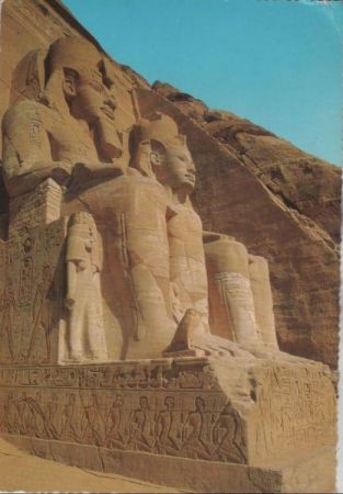 Ägypten - Abu Simbel - Ramsesstatuen - 1970 Ägypten - Abu Simbel - Ramsesstatuen - 1970