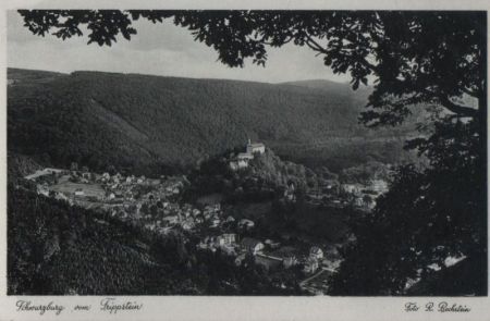Schwarzburg - vom Trippstein - ca. 1950 Schwarzburg - vom Trippstein - ca. 1950