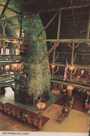 USA - Yellowstone National Park - Old Faithful Inn Lobby - ca. 1980 USA - Yellowstone National Park - Old Faithful Inn Lobby - ca. 1980