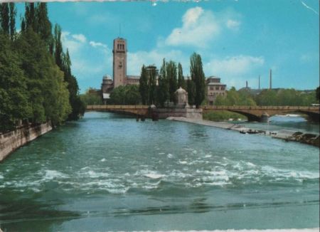 München - Isar, Deutsches Museum - 1971 München - Isar, Deutsches Museum - 1971