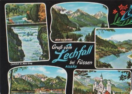Lechfall bei Füssen im Allgäu - ca. 1975 Lechfall bei Füssen im Allgäu - ca. 1975