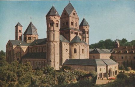 Maria Laach (Glees) - Westtürme der Basilika - ca. 1950 Maria Laach (Glees) - Westtürme der Basilika - ca. 1950