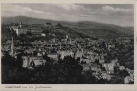 Rudolstadt - von der Justinshöhe - 1951 Rudolstadt - von der Justinshöhe - 1951