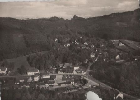 Kurort Oybin - Blick auf den Ort - 1960 Kurort Oybin - Blick auf den Ort - 1960