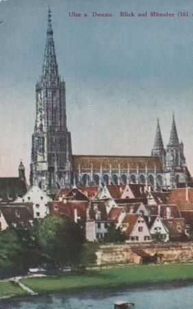 Ulm - Blick auf Münster - 1924 Ulm - Blick auf Münster - 1924