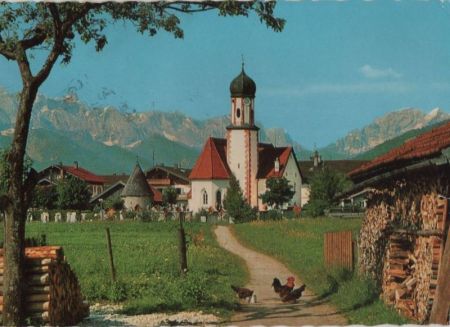 Wallgau - gegen Dreitorspitze - 1966 Wallgau - gegen Dreitorspitze - 1966