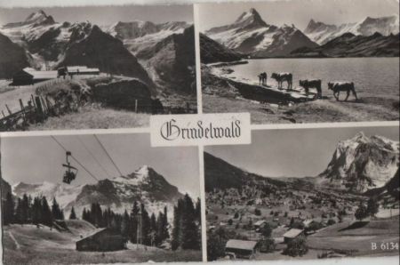 Schweiz - Grindelwald - mit 4 Bildern - ca. 1960 Schweiz - Grindelwald - mit 4 Bildern - ca. 1960