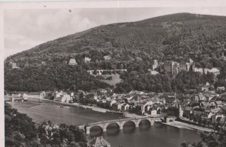 Heidelberg vom Philosophenweg - 1952 Heidelberg vom Philosophenweg - 1952