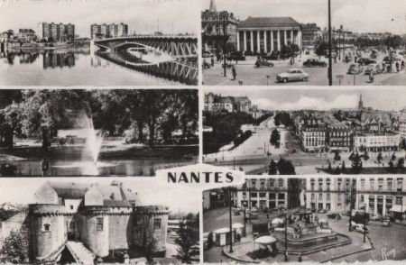 Frankreich - Nantes - 6 Teilbilder - ca. 1955